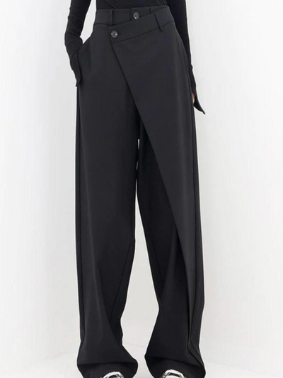 Pantalon large asymétrique pour femme