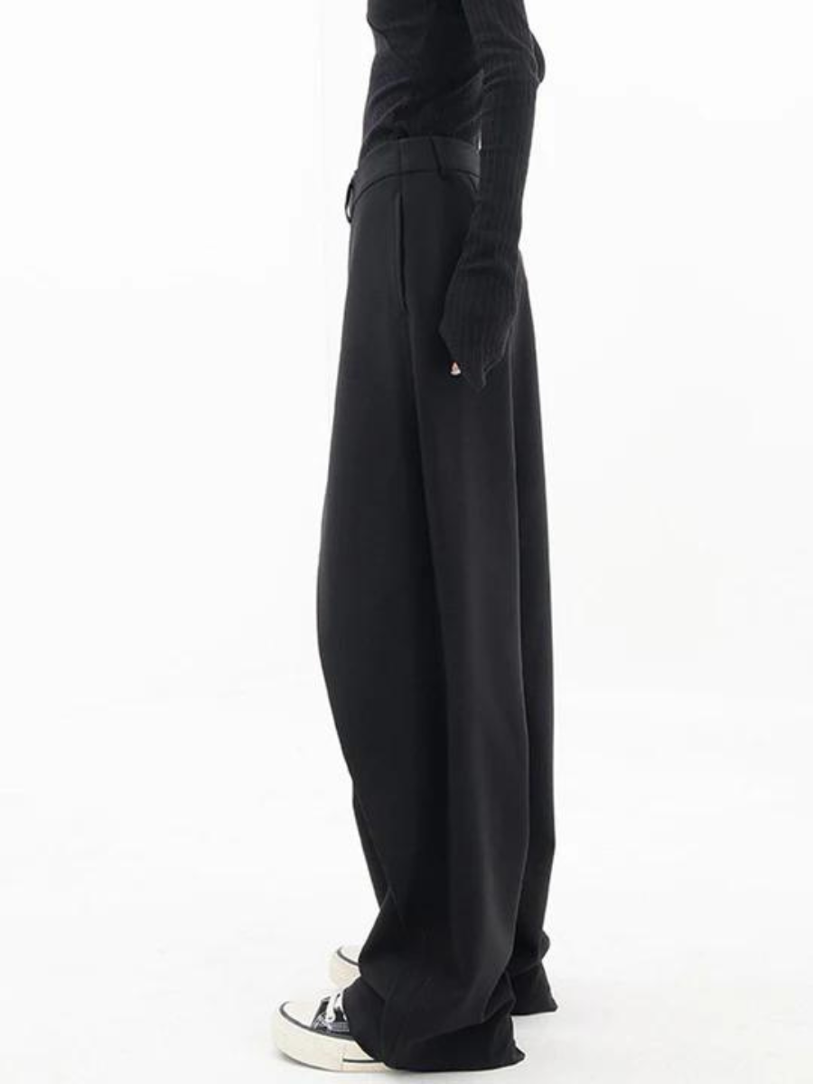 Pantalon large asymétrique pour femme