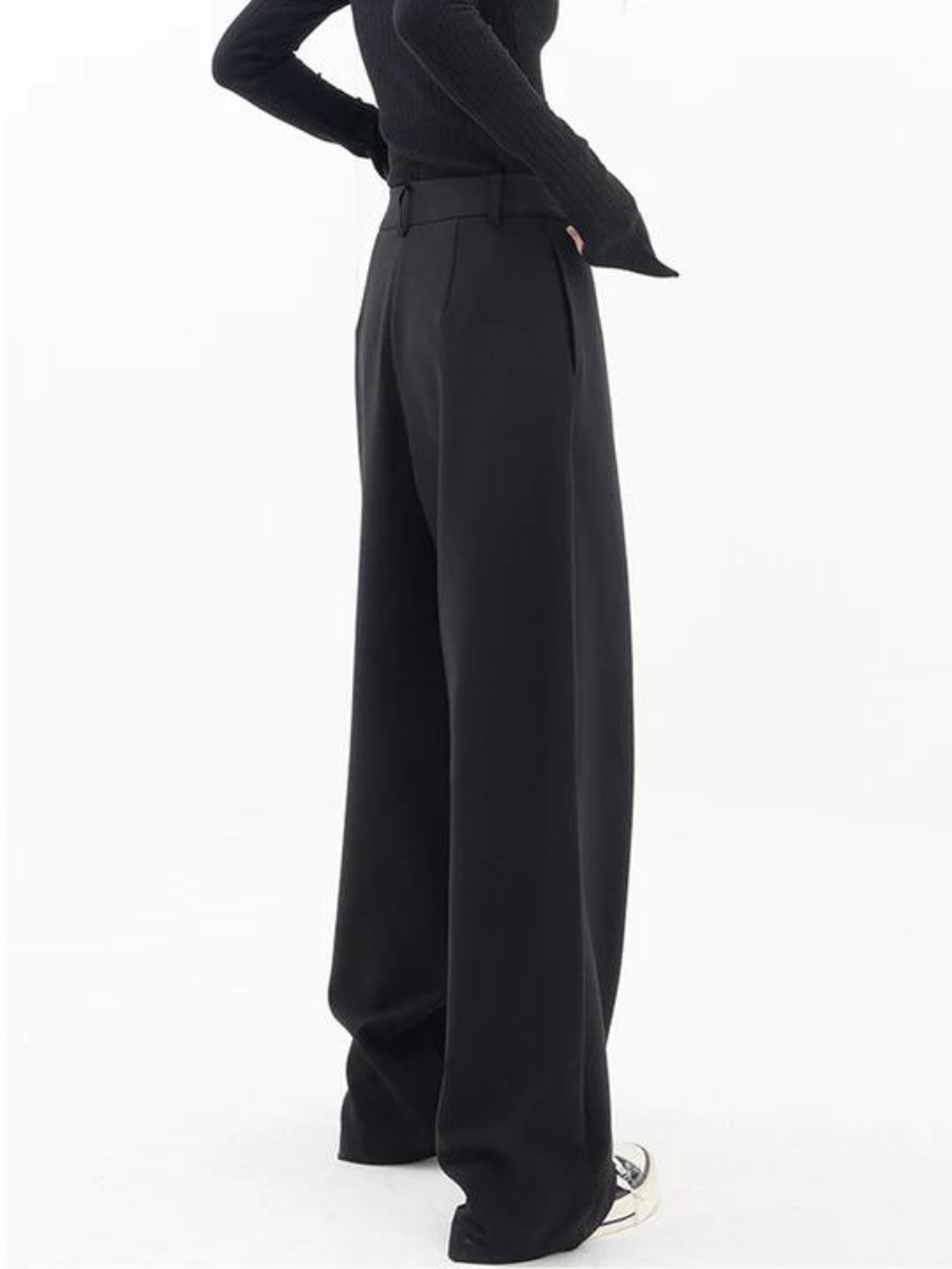 Pantalon large asymétrique pour femme