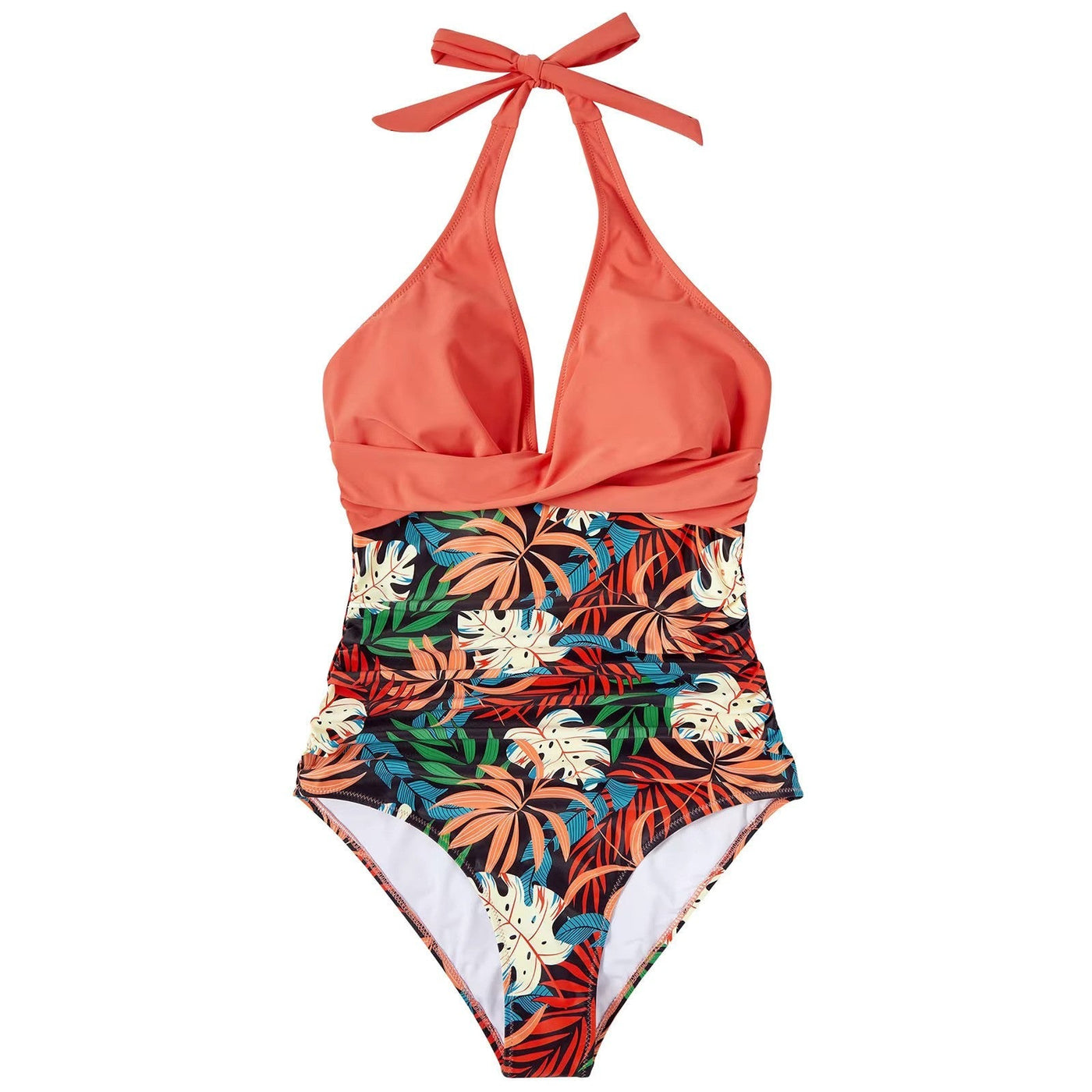 Maillot de Bain Une-Pièce à Col Halter pour Femme
