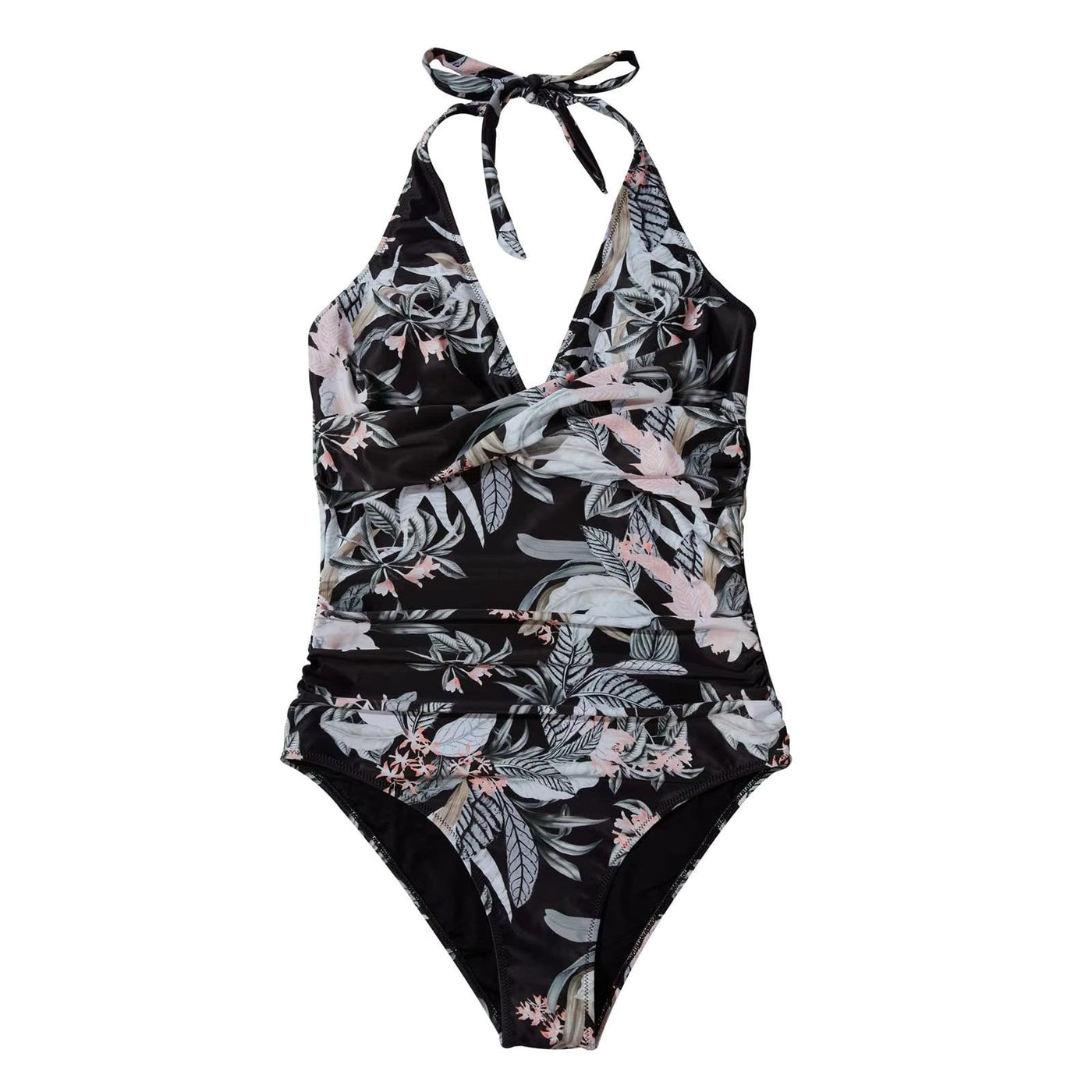 Maillot de Bain Une-Pièce à Col Halter pour Femme